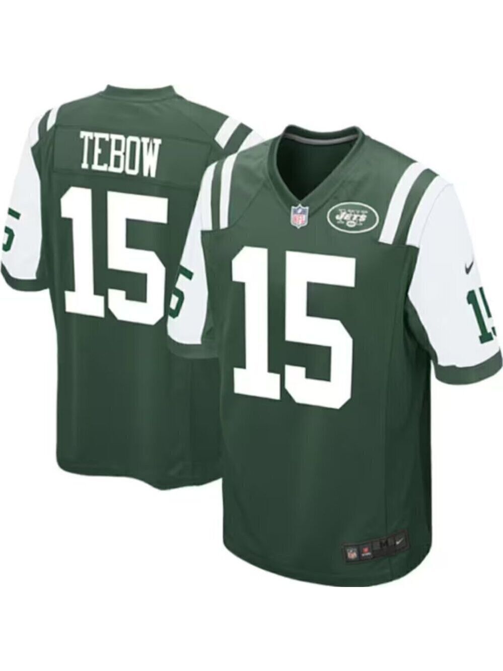 NFL Nike New York Jets Tim Tebow Green Game Day Jersey Size Large
